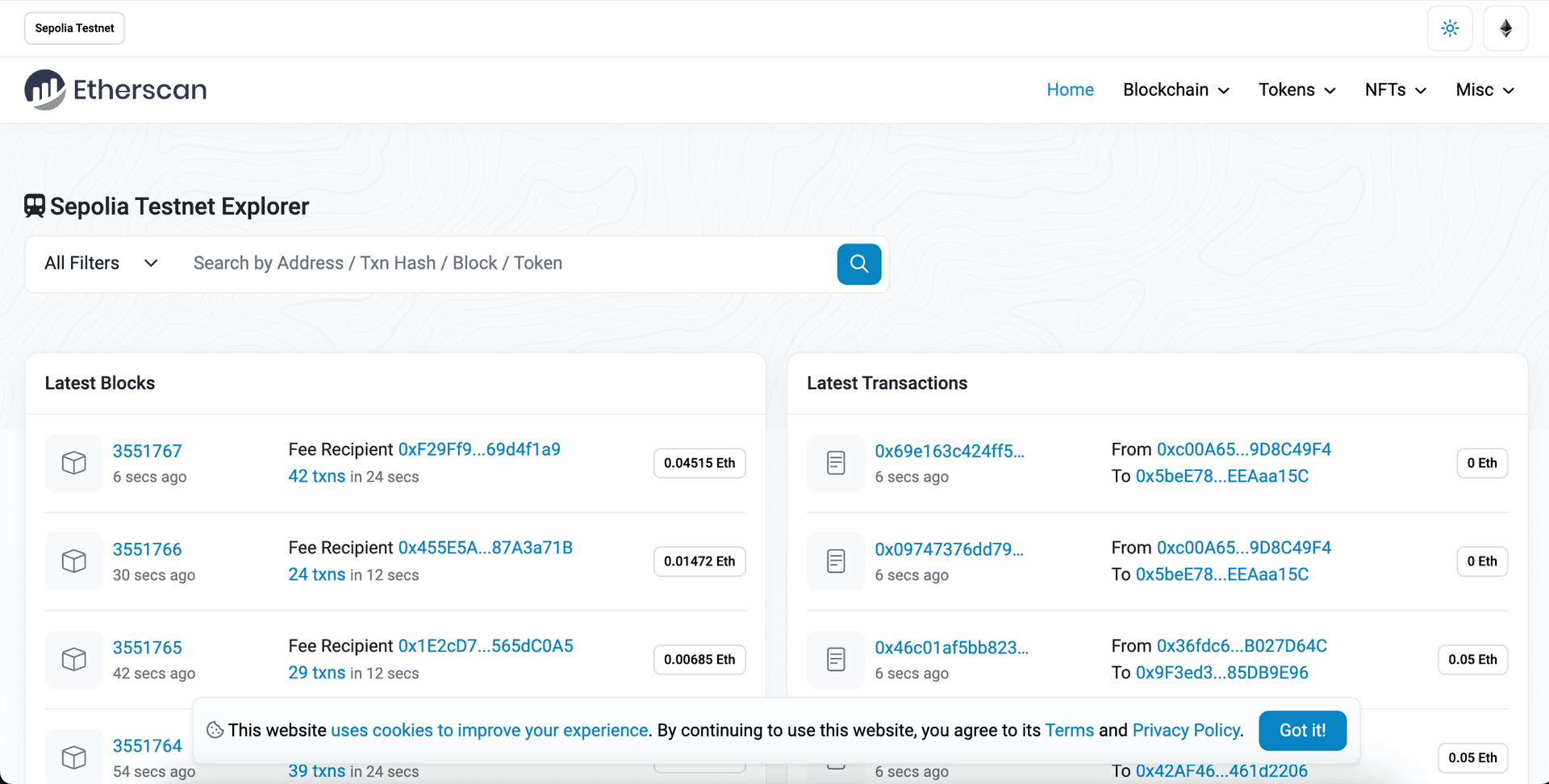 在 Etherscan 上查看您的合约地址